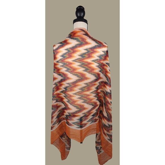 Fall Colors Scarf Extra Long at 33" x 71" - Picture 4 of 5